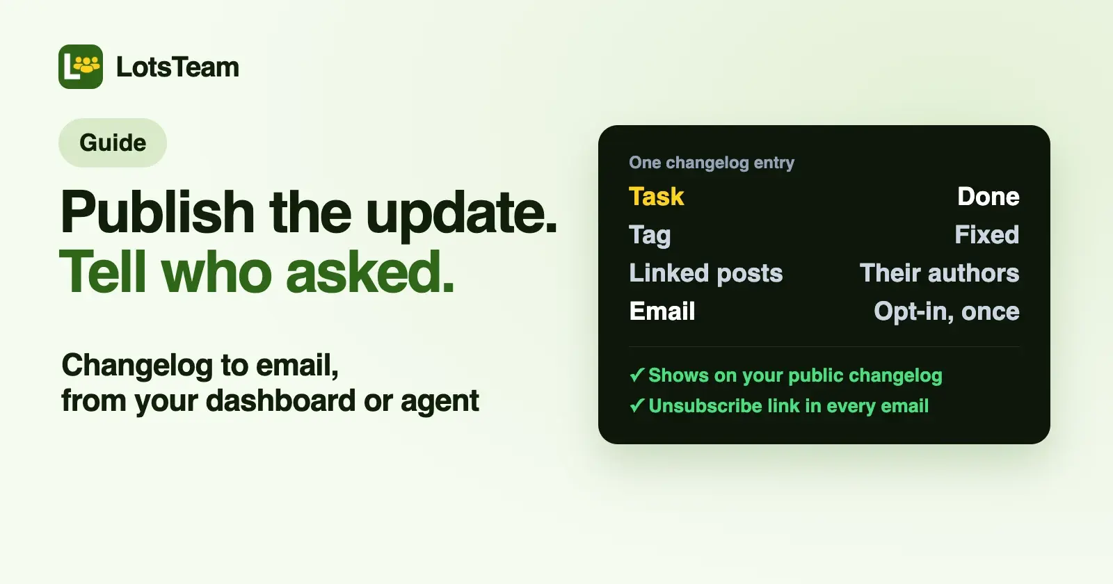 How to Publish a Changelog and Notify the People Who Asked
